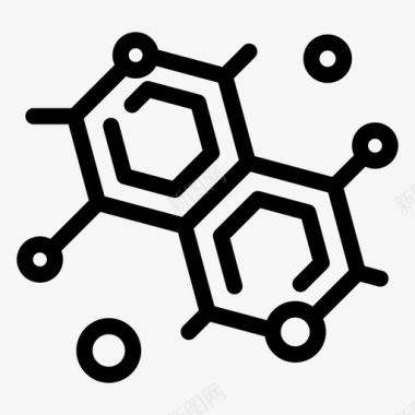 化学家分子科学图标图标