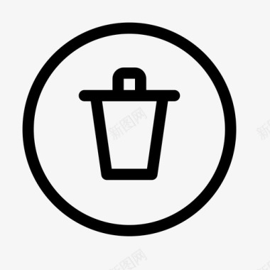 垃圾桶篮子垃圾箱图标图标
