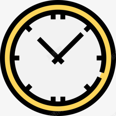 时钟商业基本元素4线型颜色图标图标