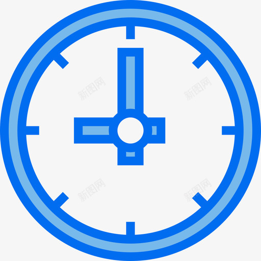 时钟商务元素2蓝色图标svg_新图网 https://ixintu.com 商务元素2 时钟 蓝色
