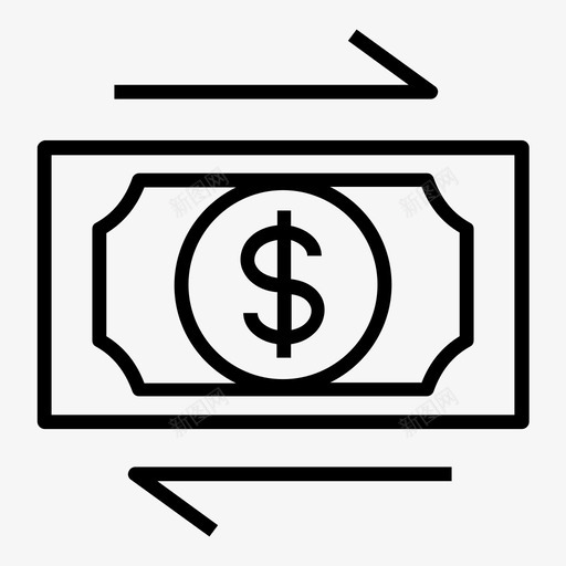 货币交易转账财务行图标集1svg_新图网 https://ixintu.com 交易 图标 财务 货币 转账