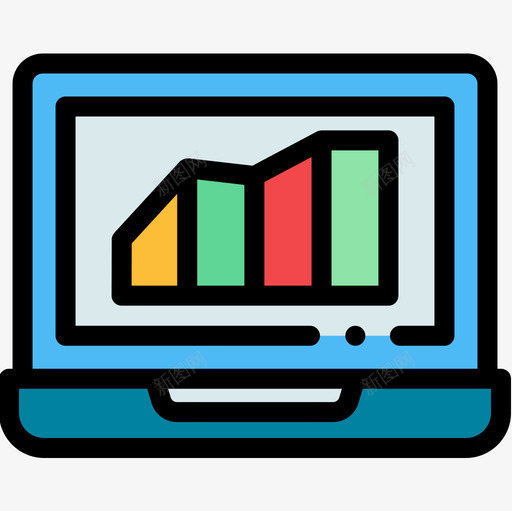 笔记本电脑市场增长10线性颜色图标svg_新图网 https://ixintu.com 增长 市场 电脑 笔记本 线性 颜色