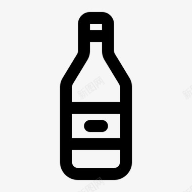 瓶子酒啤酒图标图标