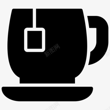 茶杯咖啡杯茶碟杯图标图标