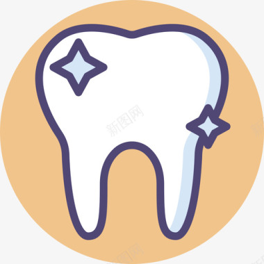 牙齿牙齿24线状颜色图标图标