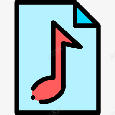 音乐文件文件32线性颜色图标图标