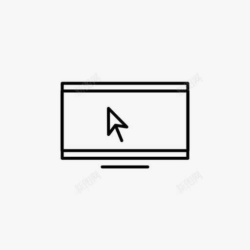 电脑箭头光标图标svg_新图网 https://ixintu.com 光标 屏幕 工作 电脑 箭头 选择