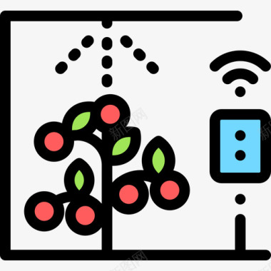 智能农场智能农场11线性颜色图标图标