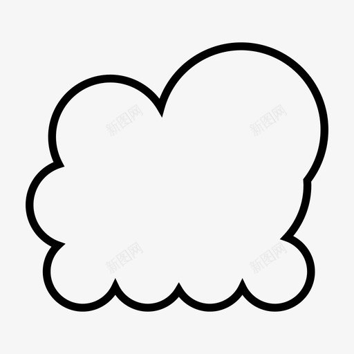 云泡沫海绵图标svg_新图网 https://ixintu.com 云 云线 天气 泡沫 海绵