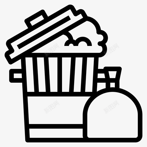 垃圾清洁环境图标svg_新图网 https://ixintu.com 垃圾 废物 清洁 环境