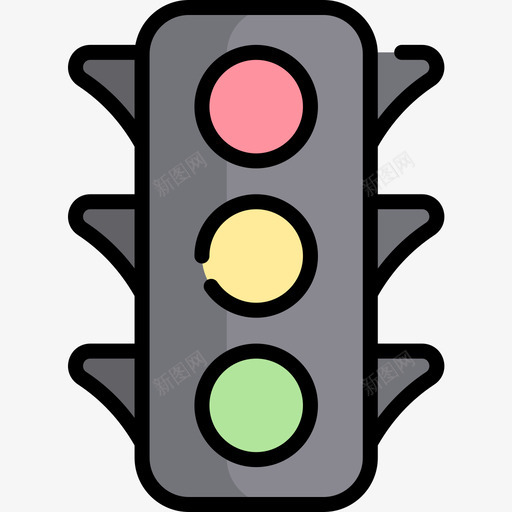 交通灯车辆和运输3线颜色图标svg_新图网 https://ixintu.com 交通灯 线颜色 车辆和运输3