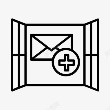 添加邮件电子邮件信封图标图标