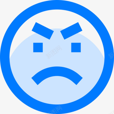 愤怒情绪4蓝色图标图标