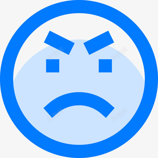 愤怒情绪4蓝色图标svg_新图网 https://ixintu.com 情绪 愤怒 蓝色