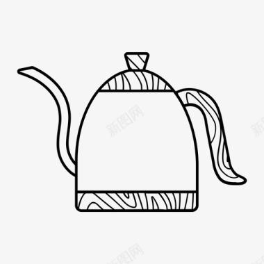 咖啡壶咖啡师酿造图标图标