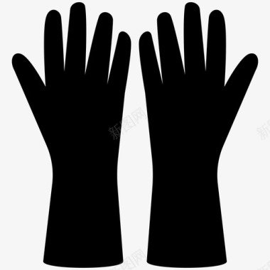 手套清洁手保护图标图标