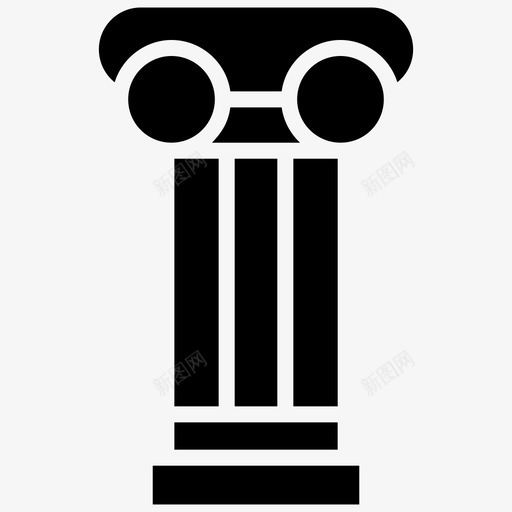 希腊柱古建筑建筑图标svg_新图网 https://ixintu.com 历史 古建筑 希腊柱 建筑 柱子 用户界面字形图标