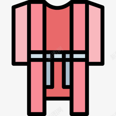 浴袍衣服92线性颜色图标图标