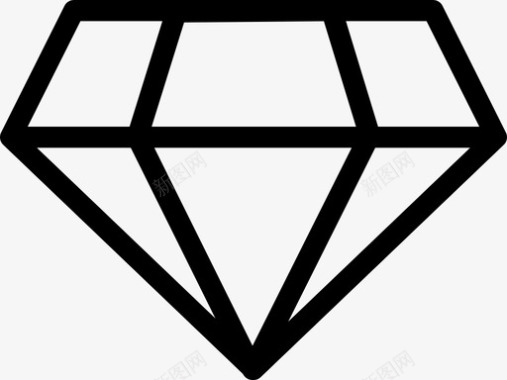 钻石物体价值图标图标
