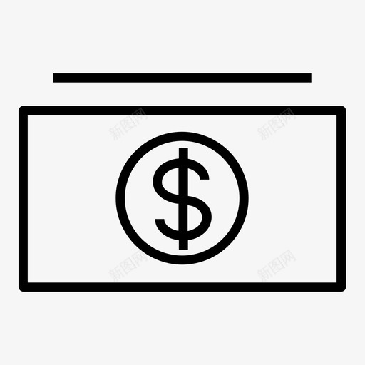 货币现金美元图标svg_新图网 https://ixintu.com 业务线图标集1 现金 美元 财务 货币