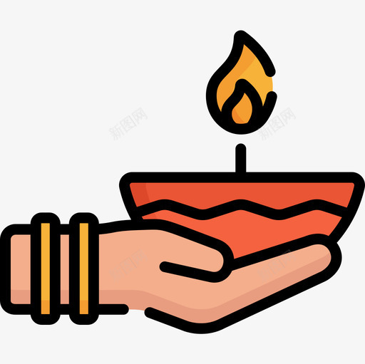 蜡烛对话框2线颜色图标svg_新图网 https://ixintu.com 对话框 蜡烛 颜色
