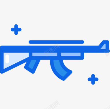 步枪军用28蓝色图标图标