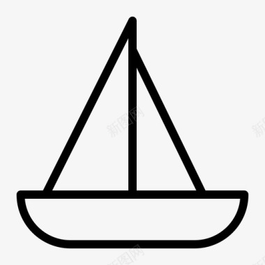 帆船船运输图标图标