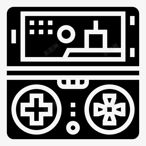 智能控制器videogameglyph图标svg_新图网 https://ixintu.com videogameglyph 智能控制器