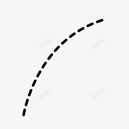 虚线曲线虚线点线图标svg_新图网 https://ixintu.com 方向 曲线 点线 虚线