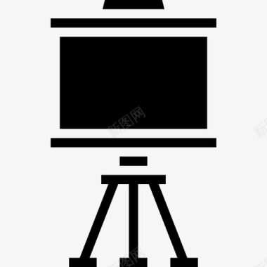 投影屏幕照相机和附件5字形图标图标