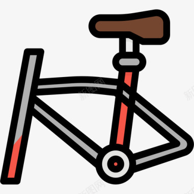 自行车23号自行车线颜色图标图标