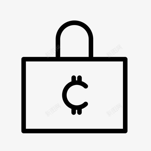 加密购物袋比特币现金图标svg_新图网 https://ixintu.com 加密 图标 比特 现金 货币 购物袋