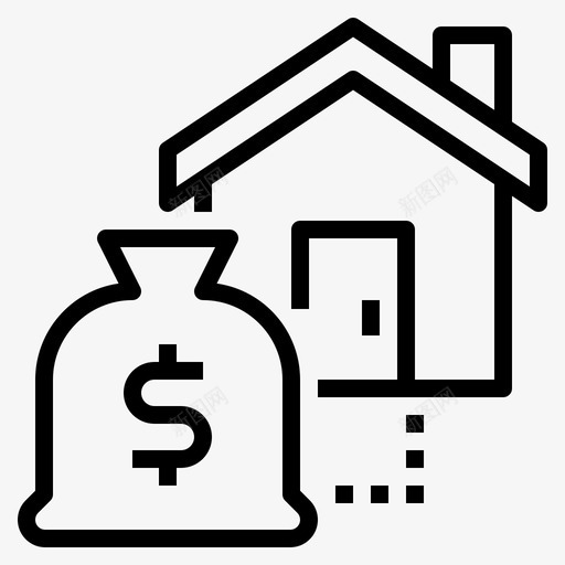 房地产投资会计和财务概要图标svg_新图网 https://ixintu.com 会计和财务概要 房地产 投资