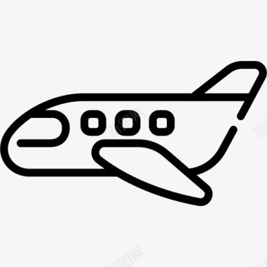 飞机车辆和运输2直线图标图标