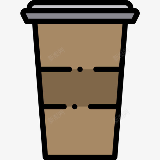 咖啡杯饮料和饮料5种线性颜色图标svg_新图网 https://ixintu.com 5种 咖啡杯 线性 颜色 饮料