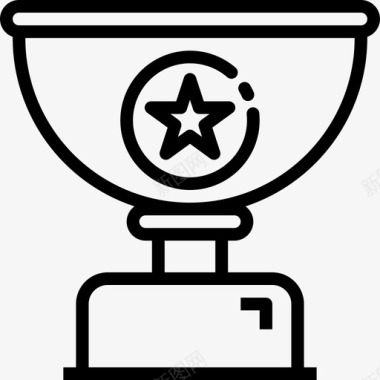 奖杯奖励和奖章直系图标图标