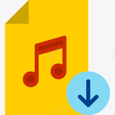 音乐文件多媒体37平面图标图标