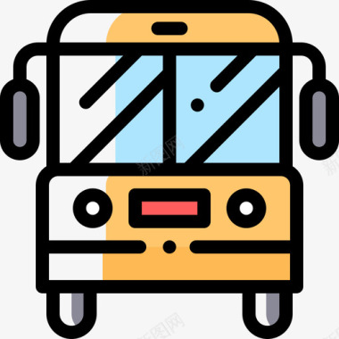 校车公共交通13颜色省略图标图标