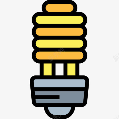 灯泡能量21线性颜色图标图标