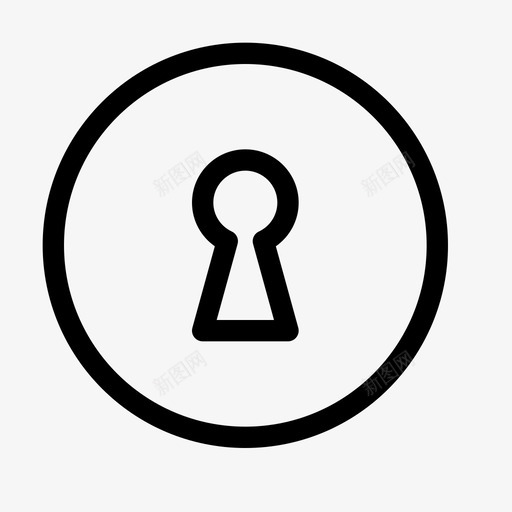 锁定加密密钥图标svg_新图网 https://ixintu.com uiux循环 加密 密码 密钥 登录 锁定