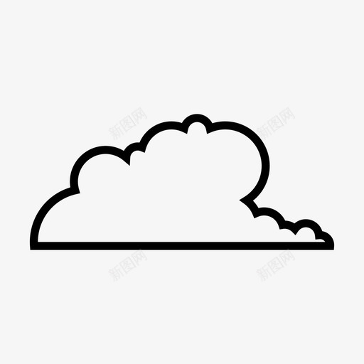 云数据库天气图标svg_新图网 https://ixintu.com 云线 天气 天空 数据库 气候