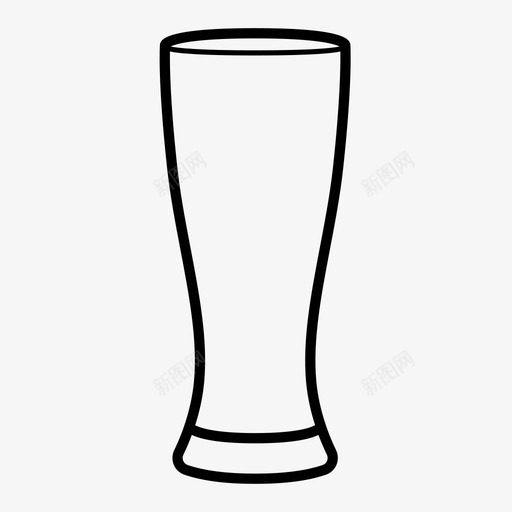 皮尔斯纳啤酒杯酒吧饮品图标svg_新图网 https://ixintu.com 啤酒杯 玻璃器皿 皮尔斯 酒吧 饮品