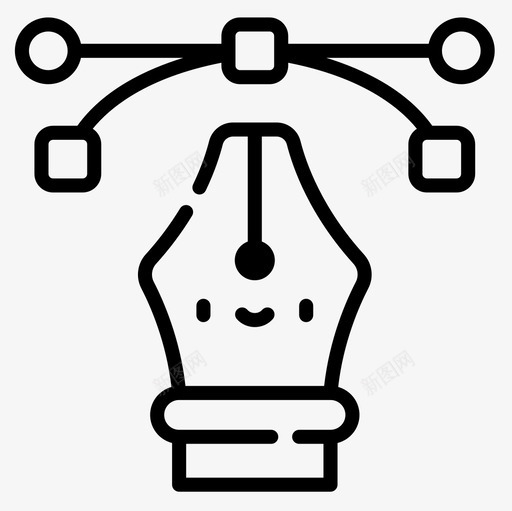 笔平面60线性图标svg_新图网 https://ixintu.com 平面设计60 笔 线性