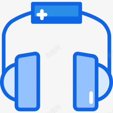 耳机tech15蓝色图标图标