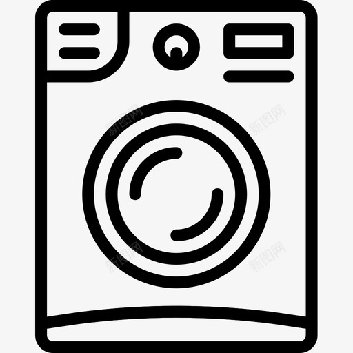 洗衣机12户直列式图标svg_新图网 https://ixintu.com 12户 列式 洗衣机 直列