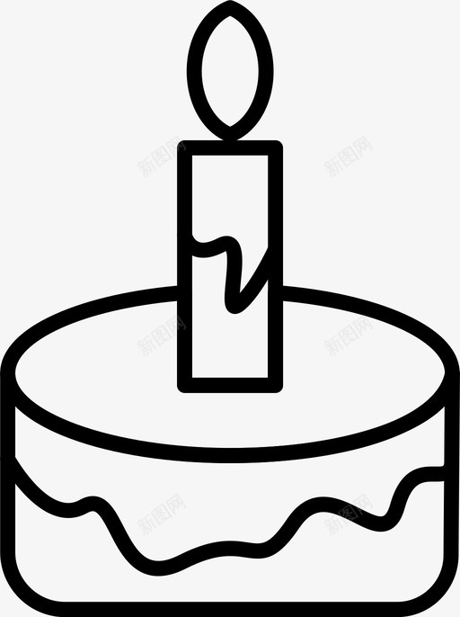 蛋糕生日蛋糕蜡烛图标svg_新图网 https://ixintu.com 庆祝活动 晚餐 生日蛋糕 蛋糕 蜡烛 食物