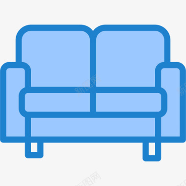 沙发家用18蓝色图标图标
