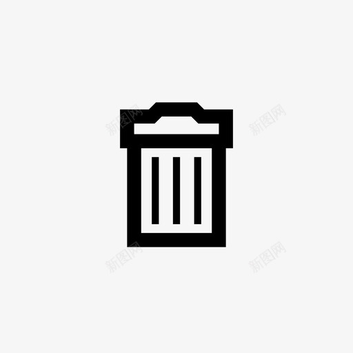 回收站删除垃圾桶图标svg_新图网 https://ixintu.com 删除 回收站 垃圾桶