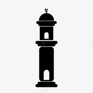 宣礼塔伊斯兰清真寺图标图标