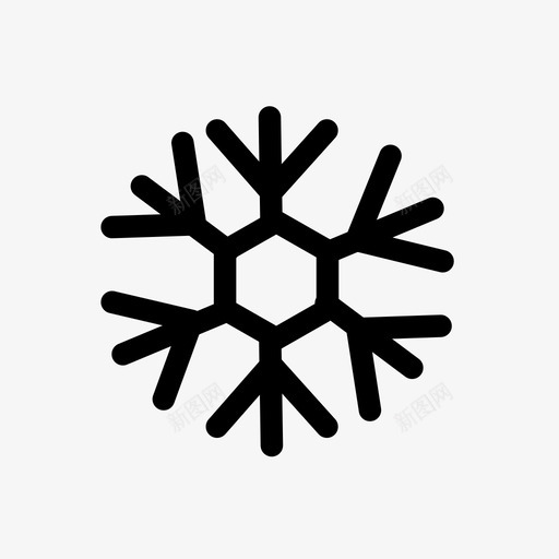 雪花寒冷冰冻图标svg_新图网 https://ixintu.com 冬天 冰冻 寒冷 雪花